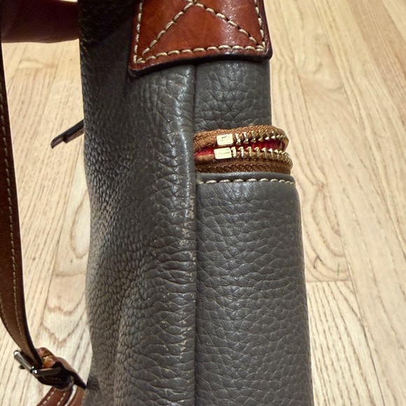Dooney & Bourke Crossbody Taupe and Tan Leather - Picture 16 of 16